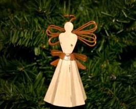 Tin and Wire Country Angel Christmas Ornament - £4.78 GBP