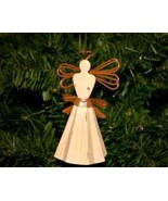 Tin and Wire Country Angel Christmas Ornament - £4.68 GBP