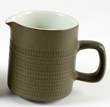 Denby Camelot 12-oz Creamer Olive Green Chevron Design Mid-Century Modern MCM  - £9.43 GBP