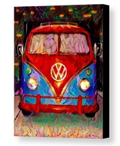 Framed Abstract VW Bus Van Volkswagon Art Print Limited Edition w/signed... - £15.09 GBP