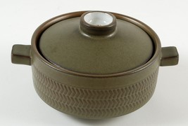 Denby Camelot Individual Casserole Green Chevron Design Mid-Century Modern MCM  - £14.15 GBP