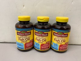 Lot of 3 Nature Made Burp-Less Ultra Omega Fish Oil 1400mg 270 Softgel 1... - $67.72