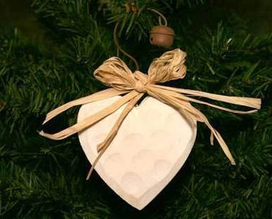 Wooden Country Heart Christmas Ornament - $4.99