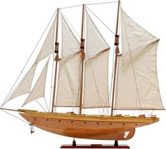 Model Yacht Watercraft Traditional Antique Atlantic Clear Varnished Cherry  - £382.89 GBP