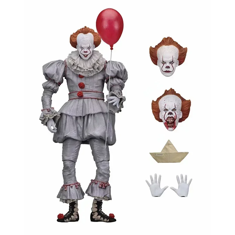 [Funny] 20cm NECA Stephen King&#39;s It Pennywise Joker Clown Halloween Day Horror - £34.68 GBP+