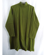 Women&#39;s Plus Size Lightweight Mock Neck Trapeze OVERSIZED Tunic in Moss ... - £11.31 GBP