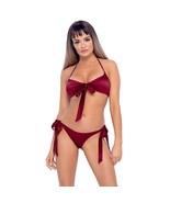 Cottelli Tie Up Bra And Briefs Set Red - $36.08