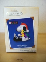 2002 Hallmark Keepsake Peanuts Literary Ace Christmas Ornament - £19.98 GBP
