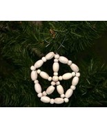 Wooden Beaded Snowflake Christmas Ornament - £3.11 GBP