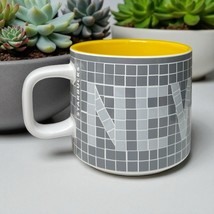 Starbucks NEW YORK CITY Collectable 12oz Coffee Mug Yellow Gray Pigeon S... - $16.82