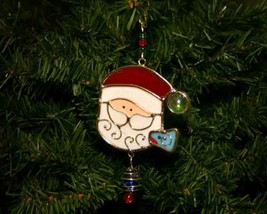 Stained Glass Santa Claus Christmas Ornament - £4.77 GBP