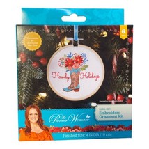 Pioneer Woman Embroidery Christmas Ornament Kit Floral Boot Howdy Holidays *New - £13.71 GBP