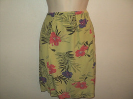 Sigrid Olsen Size 6 Small Sport Skort Skirt Shorts Green Floral - £13.60 GBP