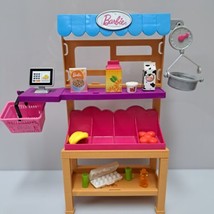 BARBIE DOLL PLAYSET LOT FARMERS MARKET SHOPPING STAND  ACCESSORIES INCOM... - £11.85 GBP