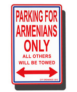 Armenia Parking Sign - £9.38 GBP