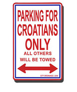 Croatia Parking Sign - £9.38 GBP