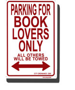 Book Lovers Parking Sign - £10.33 GBP