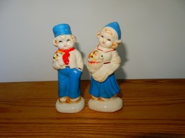 Vintage dutch boy &amp; girl salt &amp; pepper shaker set made in Japan - £9.59 GBP