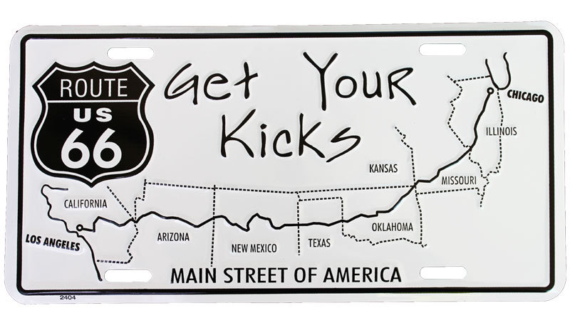 Route 66 License Plate (Map) - $8.34