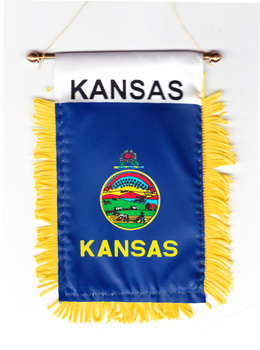Kansas Window Hanging Flag - $3.90