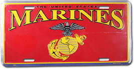 Marines License Plate (Chrome) - £9.38 GBP