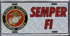 Marines License Plate (Semper Fi) - £9.46 GBP