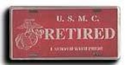 Marines Retired License Plate - $11.94