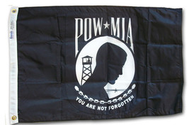 POW-MIA - 3&#39;X5&#39; Double-Sided Nylon Military Flag - £52.78 GBP