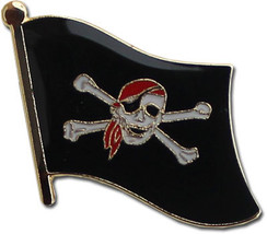 Jolly Roger Lapel Pin (Red Scarf) - £2.63 GBP