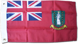  British Virgin Islands - 12&quot;X18&quot; Nylon Flag (Red) - £17.26 GBP