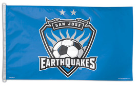San Jose Earthquakes (Blue Background) - 3' x 5' Polyester Flag - $36.60