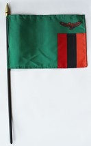 Zambia - 4&quot;X6&quot; Stick Flag - £2.75 GBP