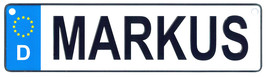 Markus - European License Plate (Germany) - $9.00