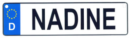 Nadine - European License Plate (Germany) - £7.19 GBP