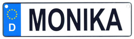 Monika - European License Plate (Germany) - $9.00