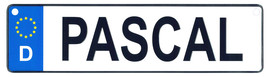 Pascal - European License Plate (Germany) - $9.00