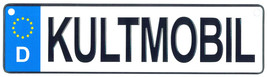 Kultmobil - European License Plate (Germany) - $9.00