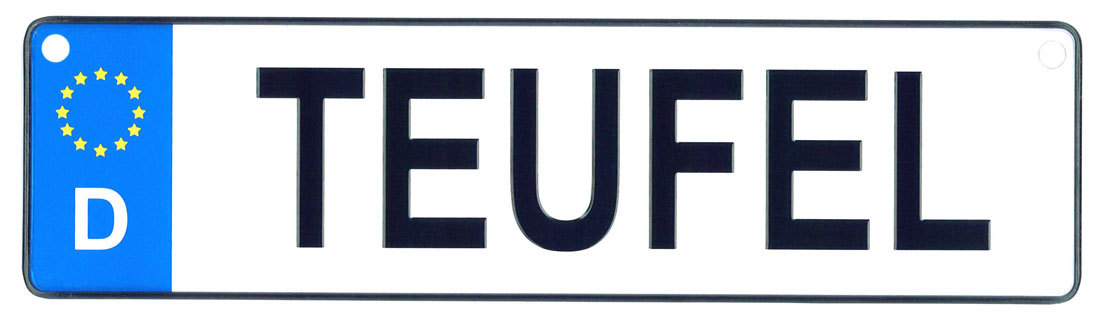 Primary image for Teufel - European License Plate (Germany)