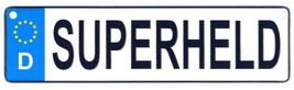 Superheld - European License Plate (Germany) - £7.06 GBP