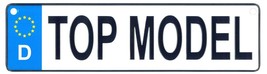 Top Model - European License Plate (Germany) - £7.06 GBP