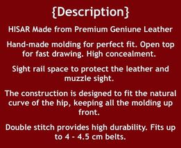 Fits IWI MASADA 9mm Square Trigger Guard 4.1”BBL Leather Belt Holster Thumb 1527 image 9