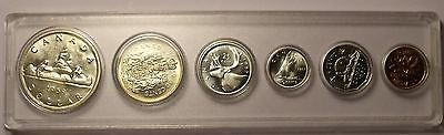 Gem Unc Canada 1959 6 Coin Mint Set With Silver~Excellent~Free Shipping - £102.45 GBP