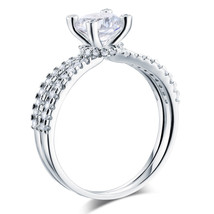 1.25 Carat Moissanite Diamond 925 Sterling Silver Wedding Engagement Ring - £200.80 GBP