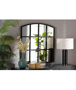 Adley Black Finished Metal Accent Wall Mirror - $3,794.66 MXN