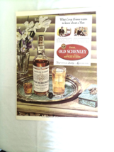 1942 Color Ad Old Schenley Straight Bourbon Whiskey - $184.10 MXN