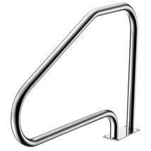 Costway Swimming Pool Hand Rail 49&quot; Stainless Mount Pool Stair Rail w/Ba... - $256.65