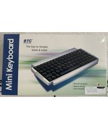 BTC Mini Keyboard 9118 Keyboard Simple Sleek Solid 86 Keys PS/2  *New Op... - $59.27 CAD