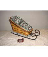 Longaberger 1999 Holiday Sleigh Combo With Liner And Divided Protector - $52.99