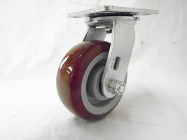 5&quot; x 2&quot; Swivel Caster Burgundy Polyurethane Wheel 600 lbs Tool Box - £12.15 GBP