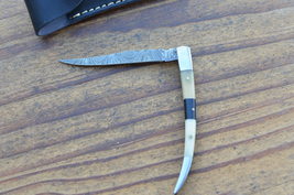 vintage real handmade damascus steel tooth pick knife 5267 - £35.35 GBP